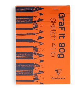 Clairefontaine - Sketch Pads - GraF it - Blank - 80 Sheets - 4 x 6" - Assorted