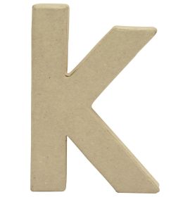 AC823 - Decopatch - Papier-Mache Alphabet - Kraft Letters - K
