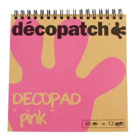 #BLOC02 Decopatch Decopad Pink 6 x 6 1/4, 48 sheets, 12 designs per pad