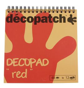 #BLOC03 Decopatch Decopad Red 6 x 6 1/4, 48 sheets, 12 designs per pad
