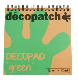 #BLOC05 Decopatch Decopad Green 6 x 6 1/4, 48 sheets, 12 designs per pad