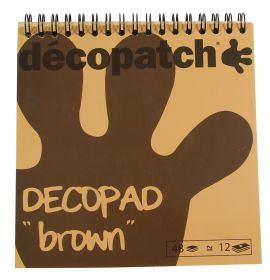#BLOC06 Decopatch Decopad Brown 6 x 6 1/4, 48 sheets, 12 designs per pad