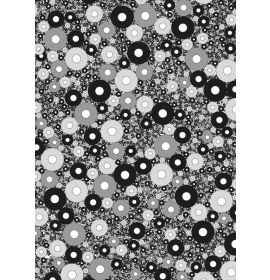 #C/555 Decopatch Black and White Circles 3 sheets of 1 design Decoupage paper 11 3/4 x 15 3/4