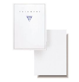 Clairefontaine - Triomphe  Stationery - Writing Tablets - Blank - 50 Sheets - Extra White - 5 3/4 x 8 1/4"