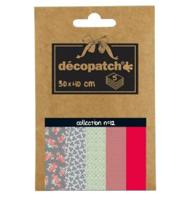 DP012 - Decopatch - Decopauge Paper - Assorted - Five Sheets