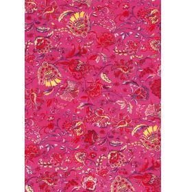 #FD20/338 Decopatch Pink Floral Print Pack of 20 sheets of 1 design Decoupage paper 11 3/4 x 15 3/4 20