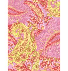 #FD20/370 Decopatch Pink/Yellow Paisley Pack of 20 sheets of 1 design Decoupage paper 11 3/4 x 15 3/4 20