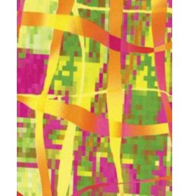#FD20/473 Decopatch Digital Fuschia,Yellow,Green Pack of 20 sheets of 1 design Decoupage paper 11 3/4 x 15 3/4 20