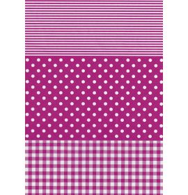 #FD20/486 Decopatch Pink Checkered Dots Pack of 20 sheets of 1 design Decoupage paper 11 3/4 x 15 3/4