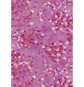 #C/505 Decopatch Pink with Flowers 3 sheets of 1 design Decoupage paper 11 3/4 x 15 3/4 3