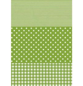 #C/548 Decopatch Green Dots 3 sheets of 1 design Decoupage paper 11 3/4 x 15 3/4 3