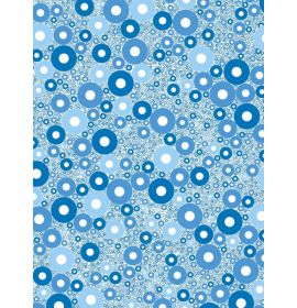 #C/588 Decopatch Blue Circles 3 sheets of 1 design Decoupage paper 11 3/4 x 15 3/4
