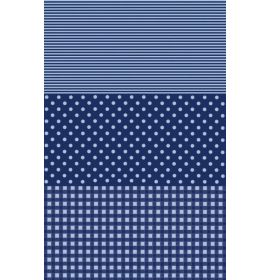#C/599 Decopatch Blue Checkered Dots 3 sheets of 1 design Decoupage paper 11 3/4 x 15 3/4