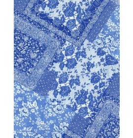 #C/629 Decopatch Blue Flowers 3 sheets of 1 design Decoupage paper 11 3/4 x 15 3/4