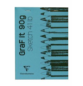 Clairefontaine - Sketch Pads - GraF it - Blank - 80 Sheets - 6 x 8" - Blue