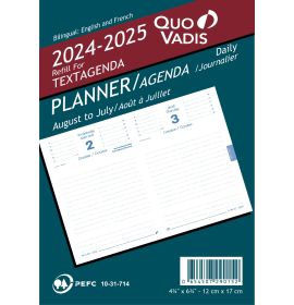 Quo Vadis 2024-2025 Textagenda Daily Planner Refill