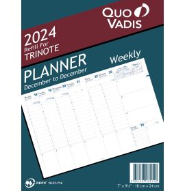Quo Vadis 2024 Refill For Trinote Planner