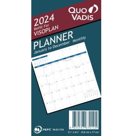 Quo Vadis 2024 Refill For Visoplan Monthly Planner