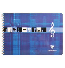 Clairefontaine - Music Notebook - 8 Staves per Page - 11 3/4 x 8 1/4" - Assorted