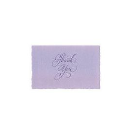#020/10 G. Lalo Deckle-Edge Thank You Gift Box 4 ¼ x 6 Lavender 10 x 10